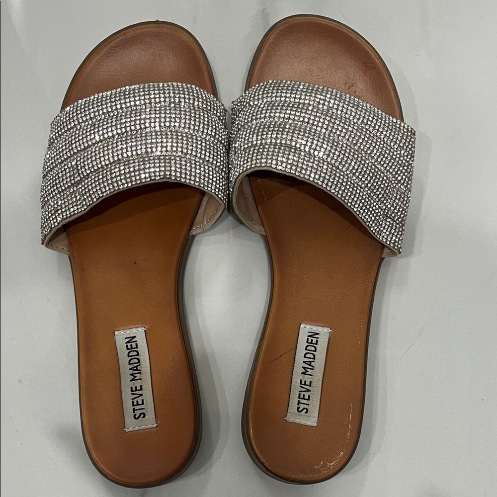 Steve Madden Rhinestone Embellished Sandals 6.5